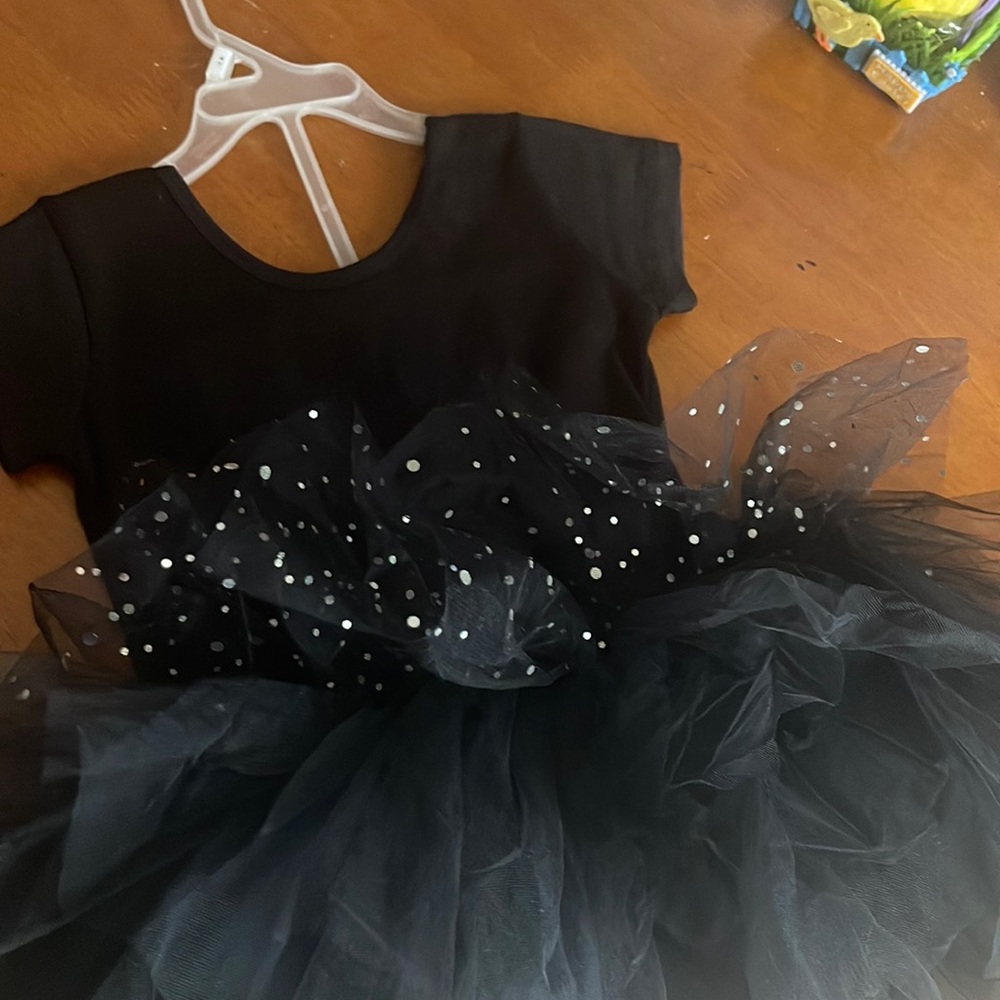 Black Toddler Leotard Rhinestone TUTU